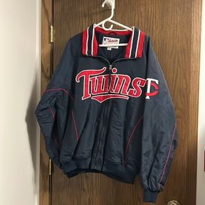 Majestic MN Twins navy blue dug out jacket. Size:XL